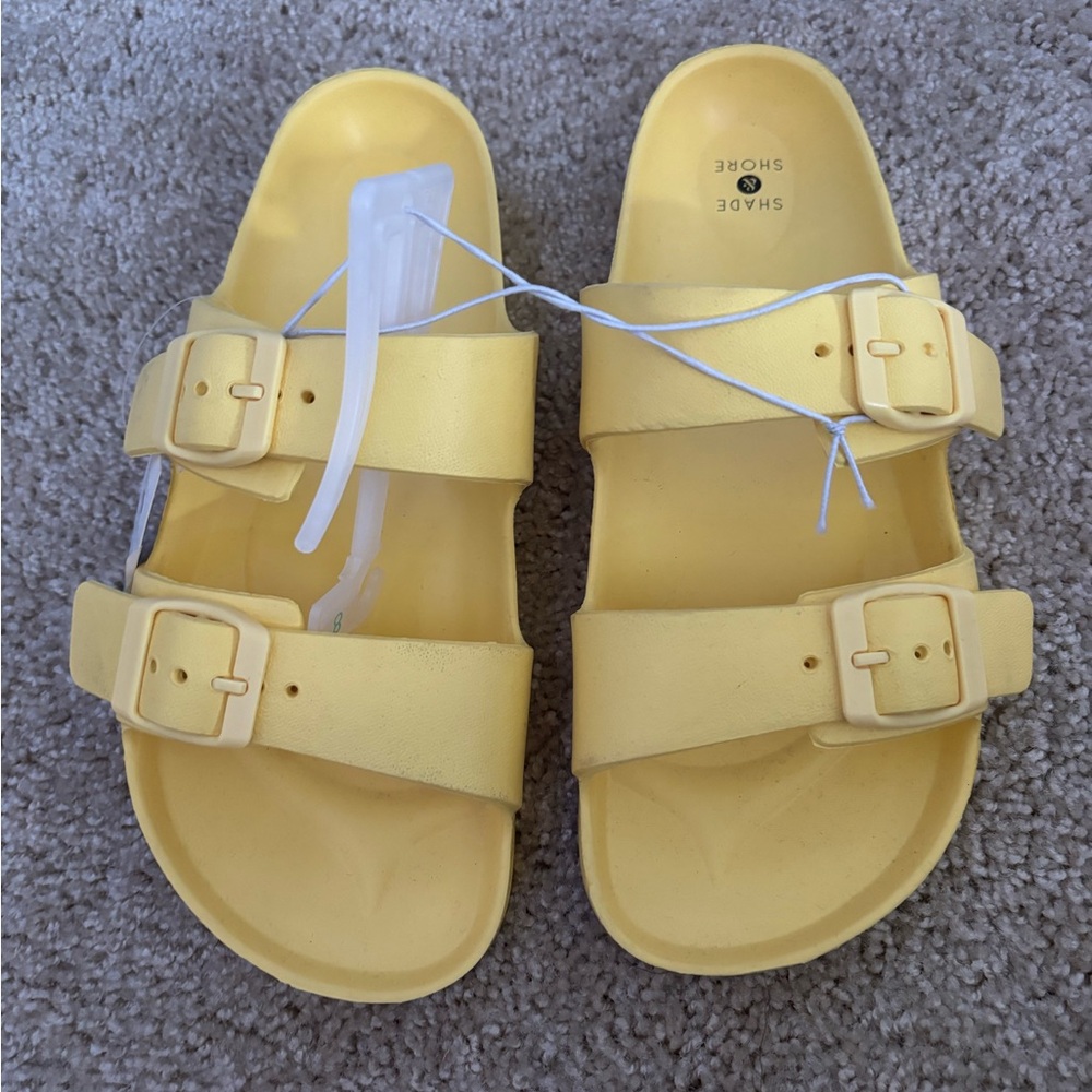 Shade & Shore Yellow Sandals with Adjustable Straps